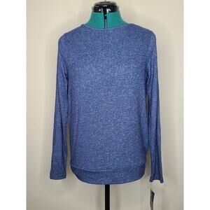NWT Chaps blue long sleeve shirt with back keyhole - small